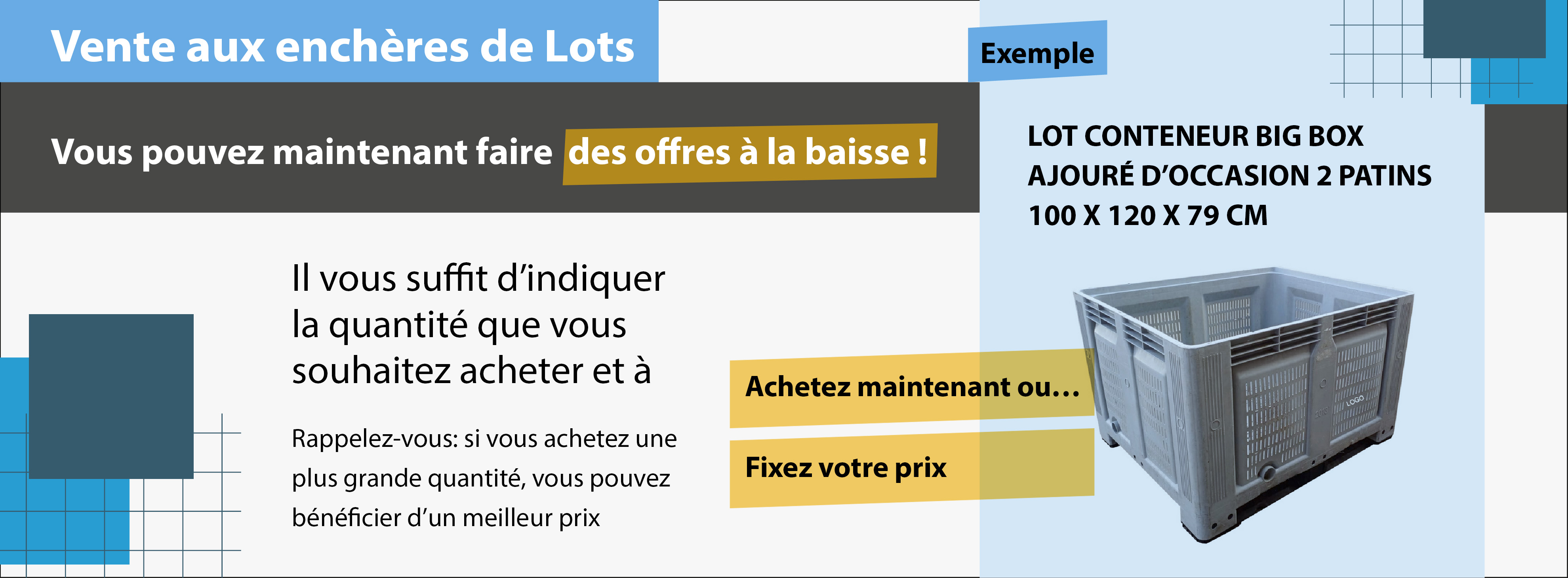 Vente aux enchères de lots