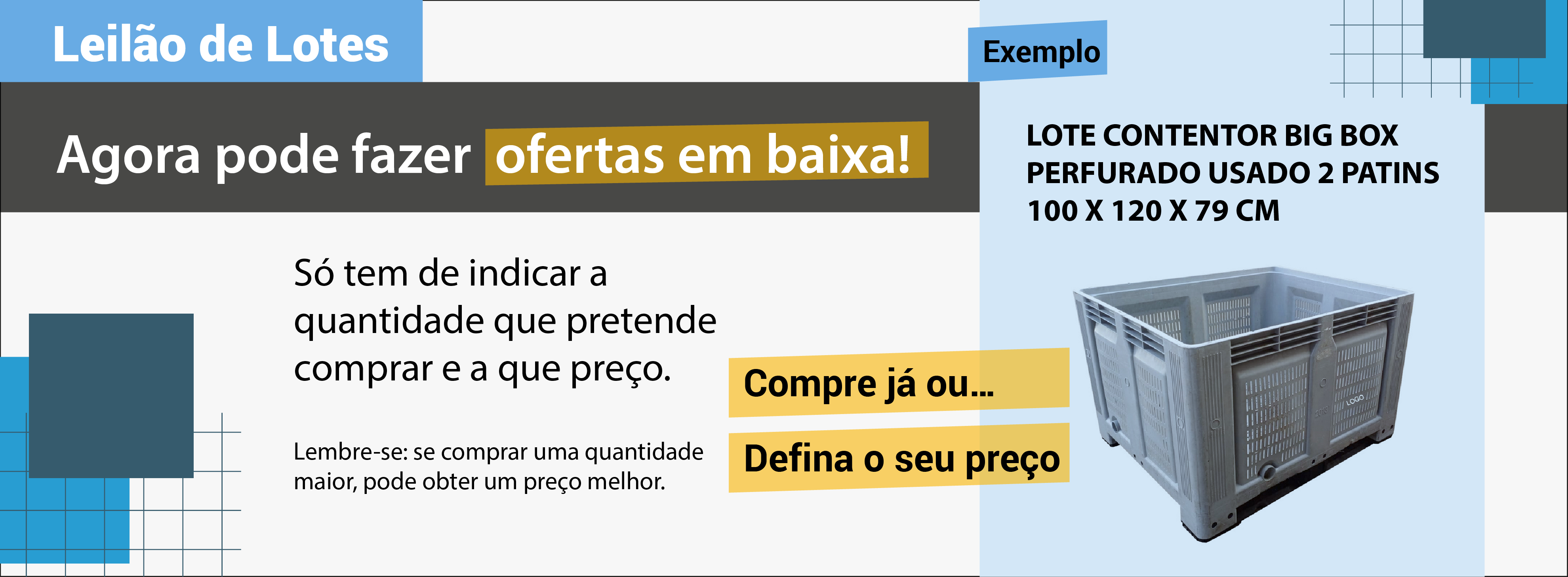 Nova secção de leilões