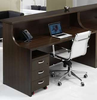 Mueble Recepcion Recto Melamina Serie Euro