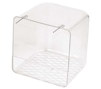 Bañera de Plástico Transparente para Pájaros