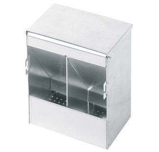 Comedero Galvanizado con Visor para Palomos 
