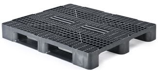 Palet Negro Plastico Superficie Rejada 1000x1200 O1210H3RR