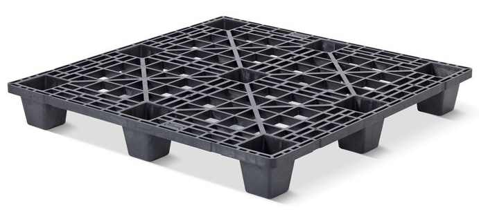 Palet Negro Plastico Superficie Rejada 1140x1140 OIP1140L