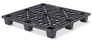 Palet Negro Plastico Superficie Rejada 1140x1140 OIP1140L