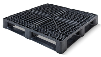 Palet Negro Plastico Superficie Rejada 1140x1140 OI1140M6RR