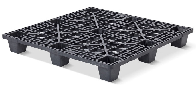 Palet Negro Plastico Superficie Rejada 1200x1200 OIP1212L