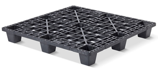 Palet Negro Plastico Superficie Rejada 1200x1200 OIP1212L