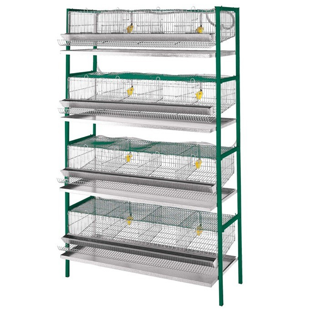 Bateria 4 Pisos con Inclinación para Codornices 