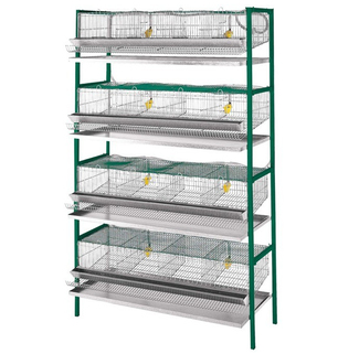 Bateria 4 Pisos con Inclinación para Codornices 