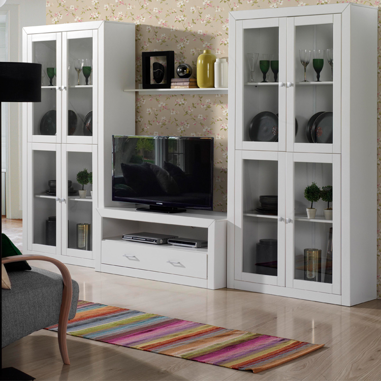 Conjunto Salón Blanco Lacado 