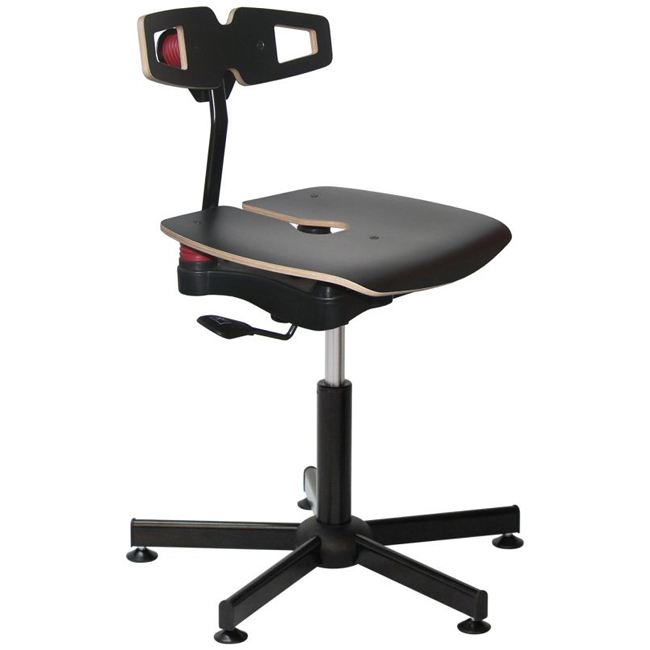 Silla Negra 5 Patas y Patines Articulados 5NK 91NBDP 00 P95