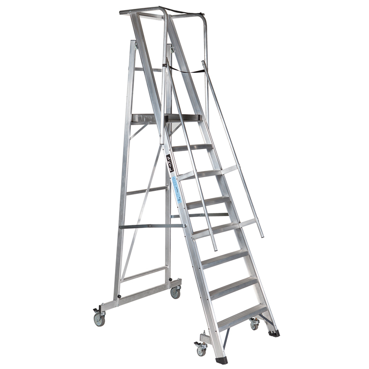 Escalera Aluminio Móvil con Plataforma Plegable 2XL-S