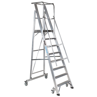 Escalera Aluminio Móvil con Plataforma Plegable 2XL-S