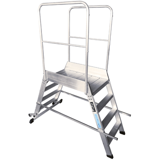 Escalera de Plataforma Móvil 2 Accesos Aluminio 