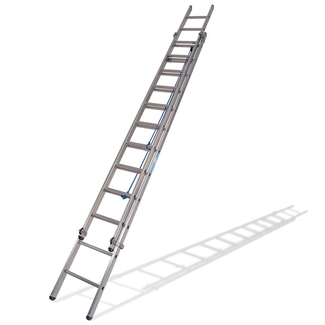 Escalera Doble Extensión Mecanica de Tubos de Aluminio 