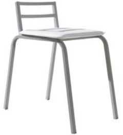 Silla baja apilable puig negro