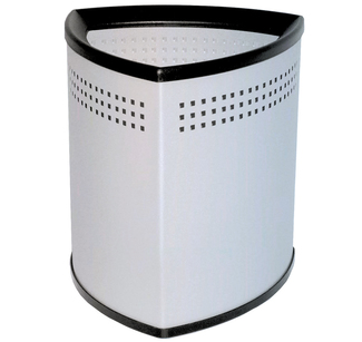 Papelera Metalica Triangular Perforada Acero Ref.72