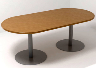 Mesa de Reunión Ovalada Pata Top