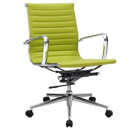 Sillón Philip Respaldo Medio Tapizado en Simil Piel