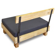 Respaldo Sofá Madera de Pino con Hierro 100cm Son.471478