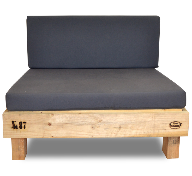 Palet Sofá de Madera de Pino 80 x 100 x 38 cm