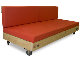 Sofa Nature Palet con Ruedas 80 x 200 x 36 cm