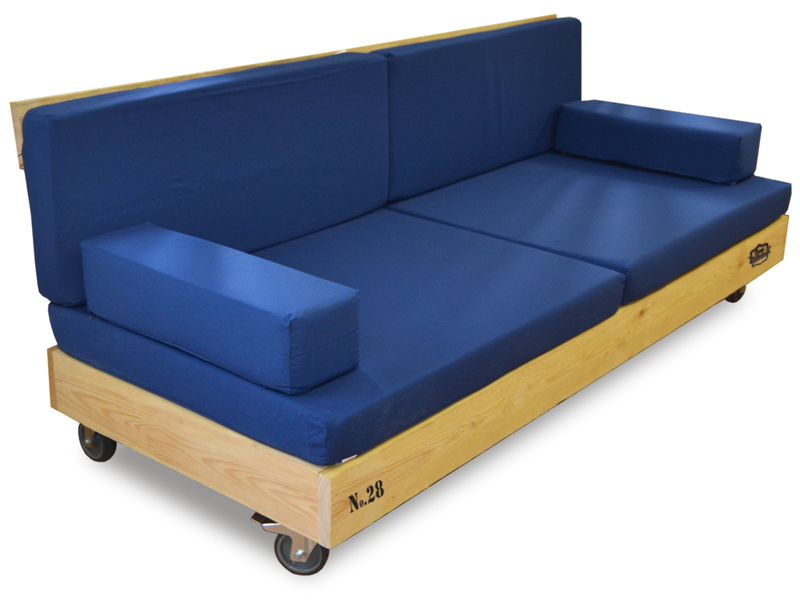 Sofa Nature Palet con Ruedas 80 x 200 x 36 cm