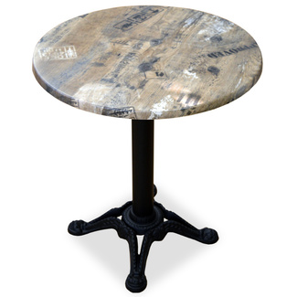 Mesa Bar Vintage Industrial Docks Redonda 60-70 x 75 cm