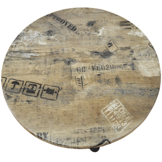 Mesa Bar Vintage Industrial Docks Redonda 60-70 x 75 cm