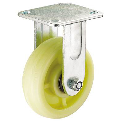 Rueda 125 mm Fija de Nylon Doble Rodamiento