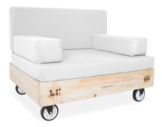 Sofá Palet de Madera Reciclada con Ruedas Giratorias