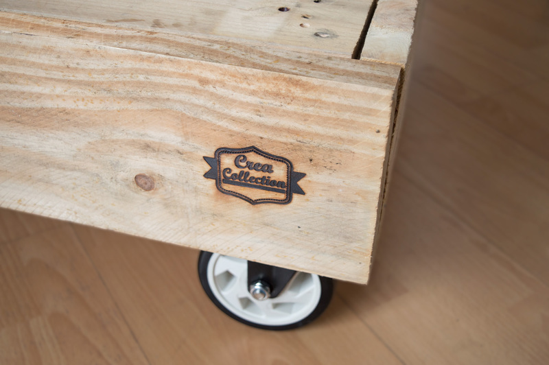 Mesa Palet de Centro Nature Madera Reciclada con Ruedas