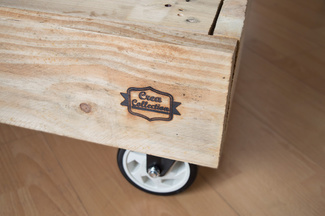 Mesa Palet de Centro Nature Madera Reciclada con Ruedas