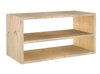 Estanteria en Madera de Pino Macizo 2 Huecos Ref.DMC2TV.99