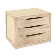Cajonera Natura en Madera de Pino 3 Cajones Ref.BLNA30.99