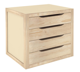 Cajonera Natura en Madera de Pino 4 Cajones Ref.BLNA40.99