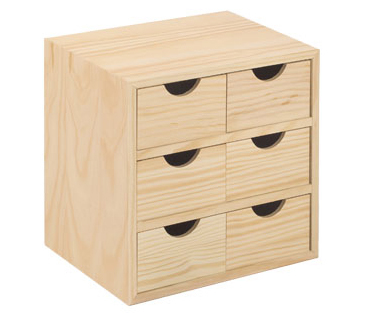 Cajonera Minibloc 3 x 2 Cajones Madera de Pino Ref.BLP320.99