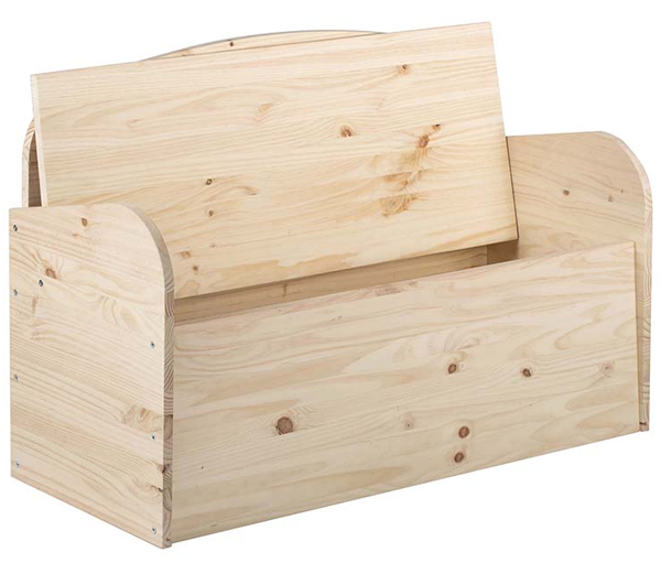 Banco Baúl en Madera de Pino Macizo Natural Ref.BB9038.99