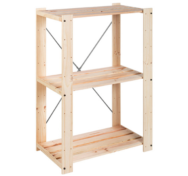 Estantería Alistonada en Pino 3 Baldas Regulables Ref.EVM431.99