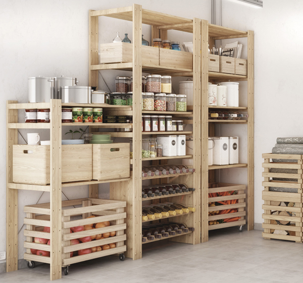Estantería Alistonada en Pino 3 Baldas Regulables Ref.EVM431.99