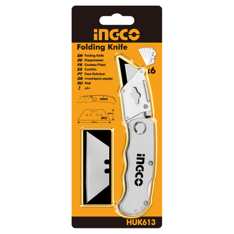 Cutter de Aluminio Ergonómico 61 x 19 mm Ref.HUK6138