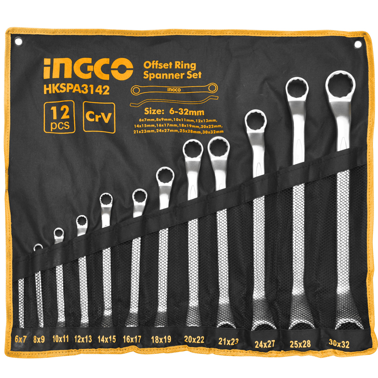 Set de 12 Llaves Acodadas de Cr-V Ref.HKSPA3142