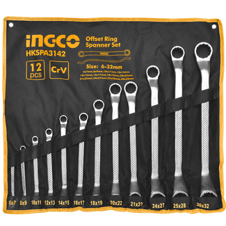 Set de 12 Llaves Acodadas de Cr-V Ref.HKSPA3142