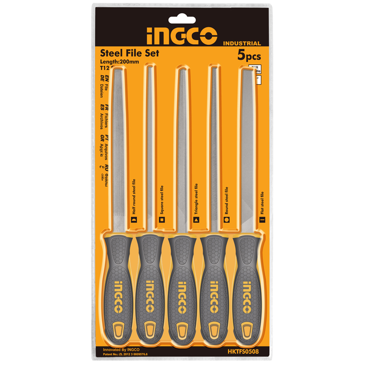 Set 5 Limas para Metales 200 mm Ref.HKFTS0508