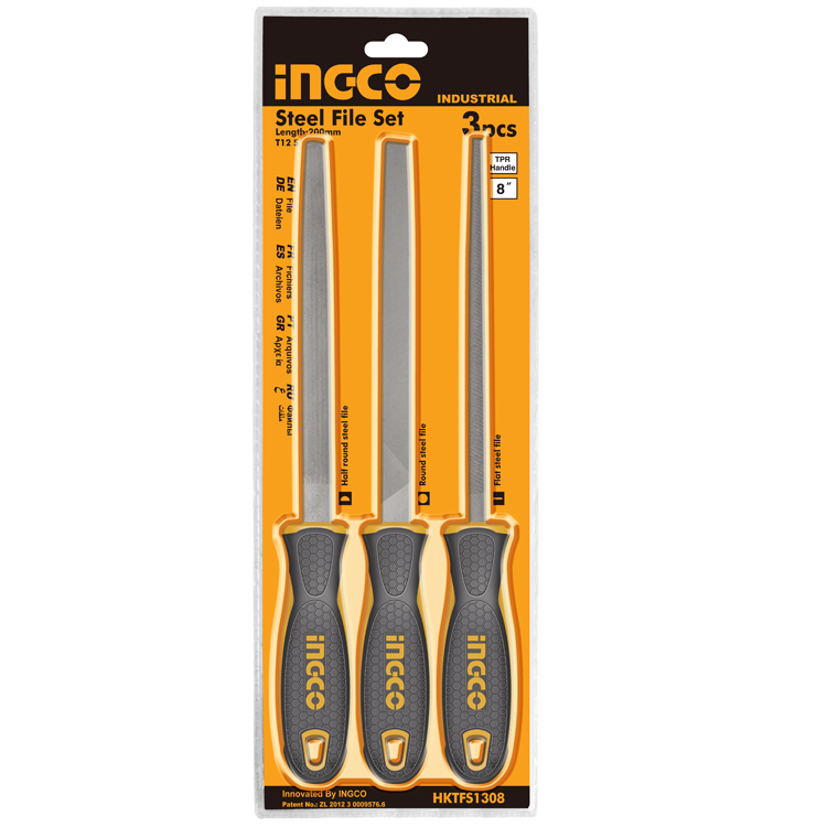 Set 3 Escofinas para Madera 200 mm Ref.HKFW0308
