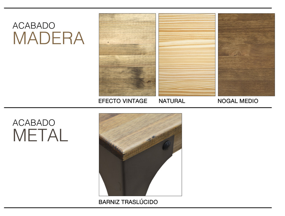 Mesa Recibidor o Mesa de Estudio Pequeña Madera Boston