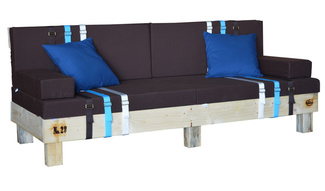 Sofa Palet Nature en Madera 80 x 200 x 38 cm