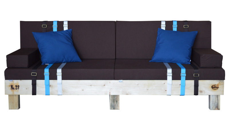 Sofa Palet Nature en Madera 80 x 200 x 38 cm