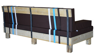 Sofa Palet Nature en Madera 80 x 200 x 38 cm