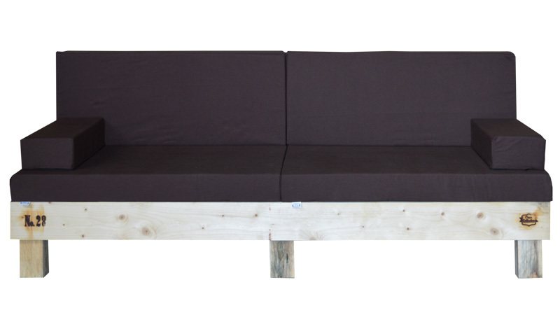 Sofa Palet Nature en Madera 80 x 200 x 38 cm